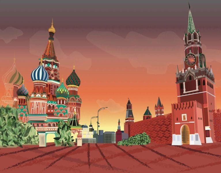 Как нарисовать Кремль и Красную площадь: 65 рисунков #53