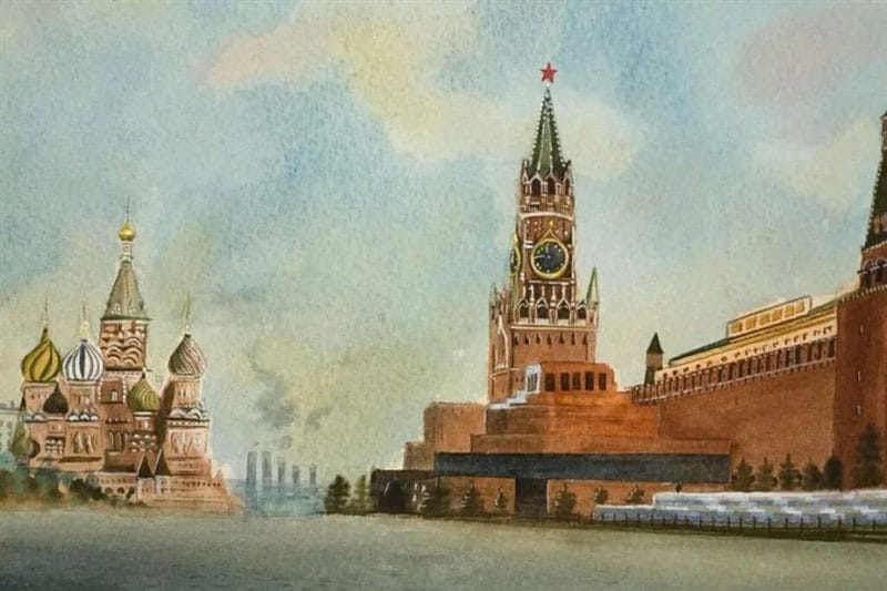 Как нарисовать Кремль и Красную площадь: 65 рисунков #16