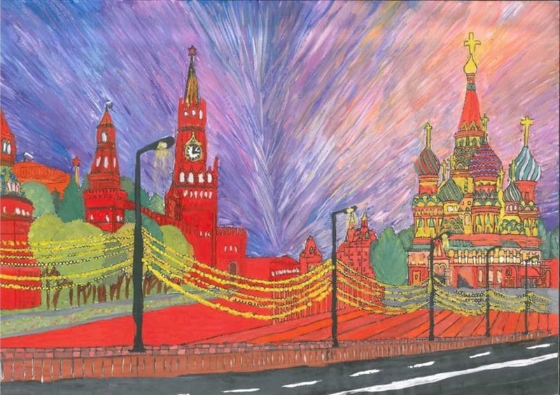 Как нарисовать Кремль и Красную площадь: 65 рисунков #51