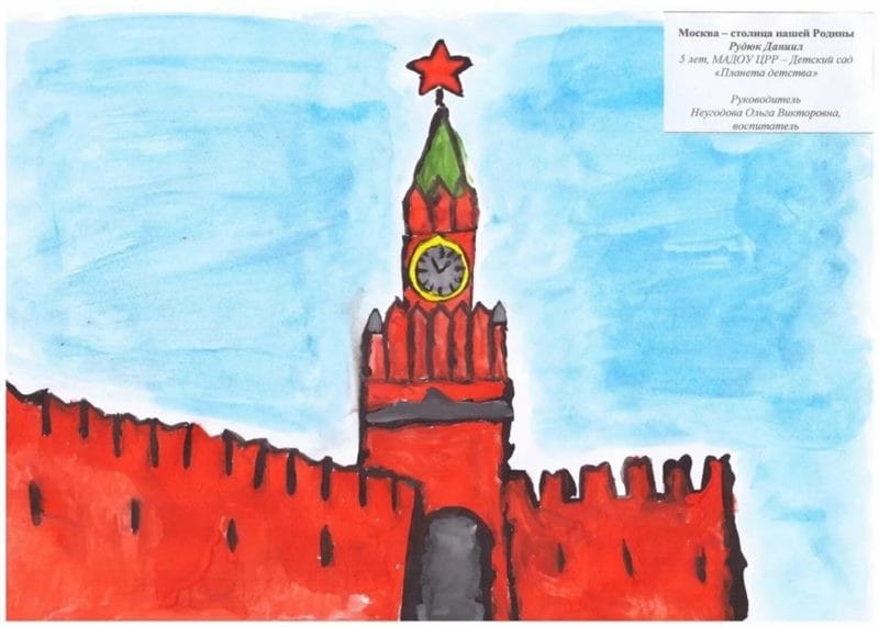Как нарисовать Кремль и Красную площадь: 65 рисунков #48