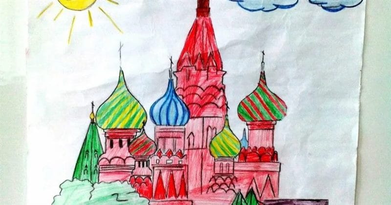 Как нарисовать Кремль и Красную площадь: 65 рисунков #20