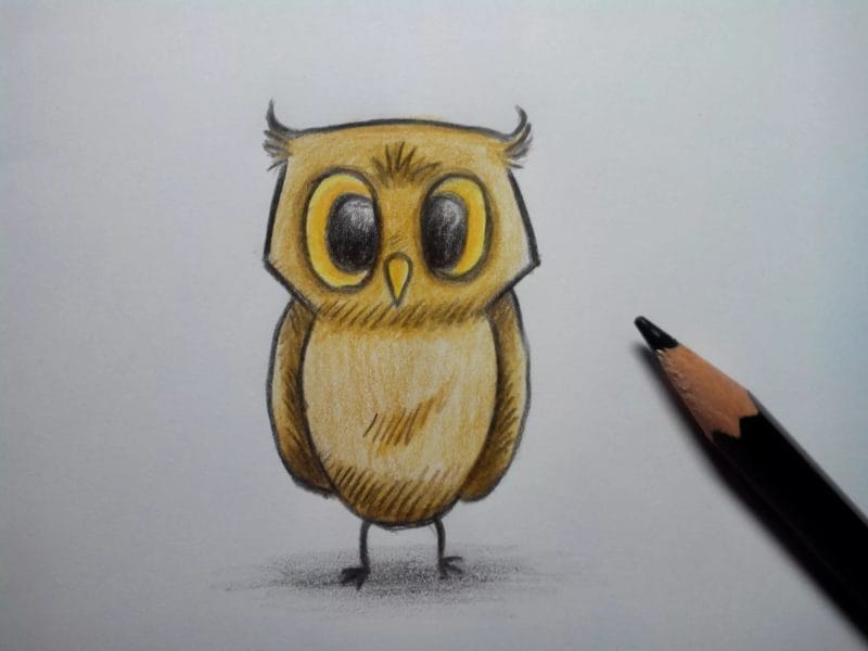 Как рисовать сову: 75 лучших рисунков карандашами и не только #41
