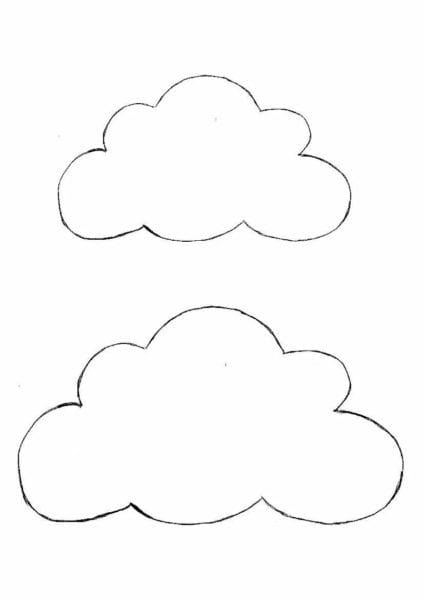 Трафареты облака для вырезания из бумаги: 50 шаблонов #12