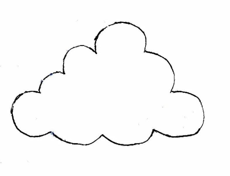 Трафареты облака для вырезания из бумаги: 50 шаблонов #32