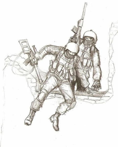 60 рисунков солдата #41