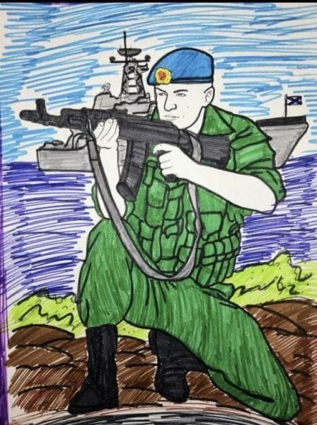 60 рисунков солдата #46