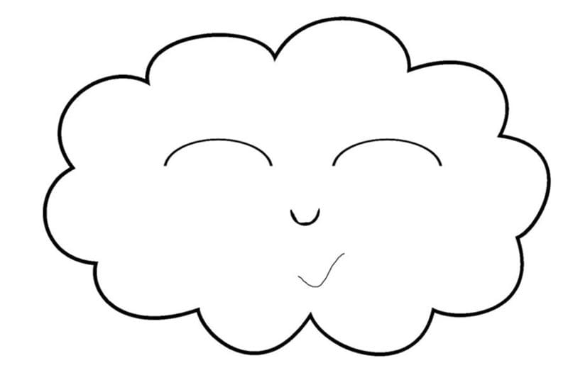Трафареты облака для вырезания из бумаги: 50 шаблонов #48