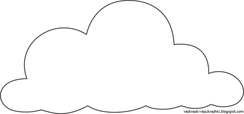 Трафареты облака для вырезания из бумаги: 50 шаблонов #43