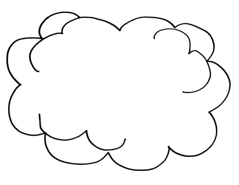 Трафареты облака для вырезания из бумаги: 50 шаблонов #36
