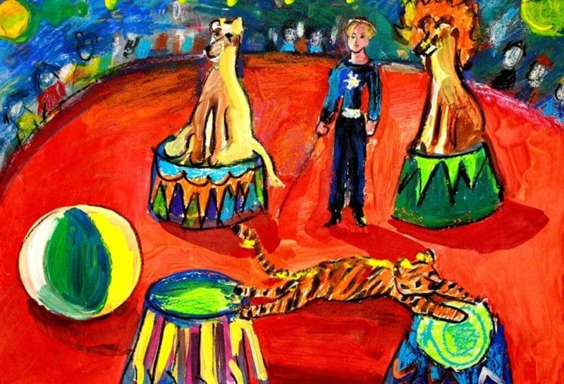 55 рисунков на тему цирк #7