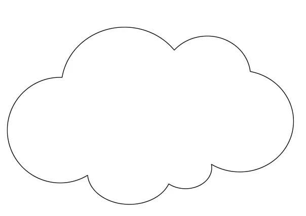 Трафареты облака для вырезания из бумаги: 50 шаблонов #25