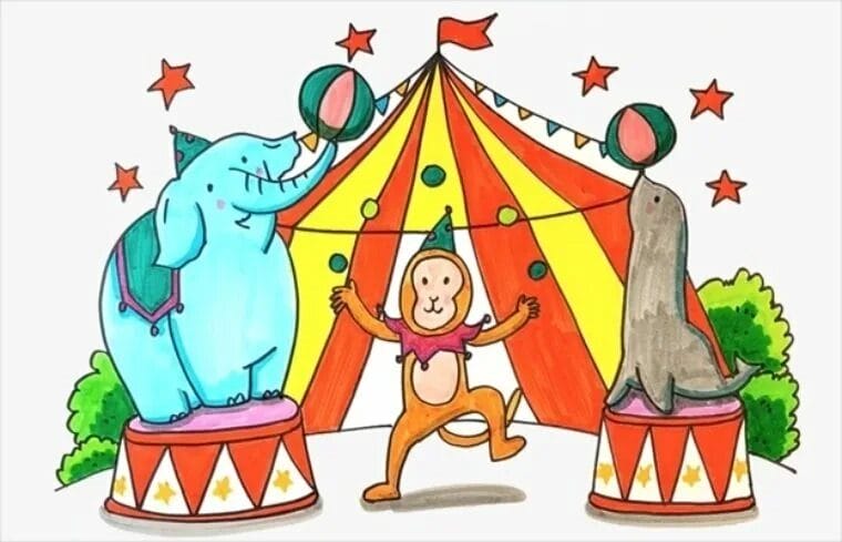 55 рисунков на тему цирк #2