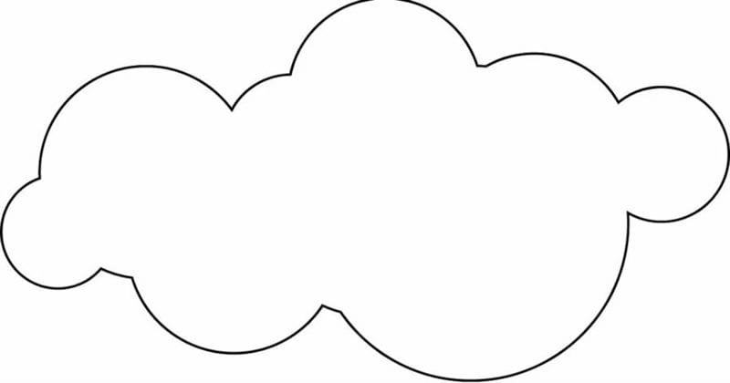 Трафареты облака для вырезания из бумаги: 50 шаблонов #6