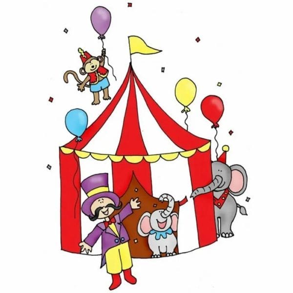 55 рисунков на тему цирк #24
