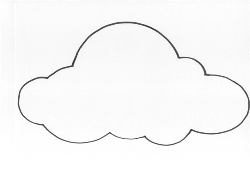 Трафареты облака для вырезания из бумаги: 50 шаблонов #3