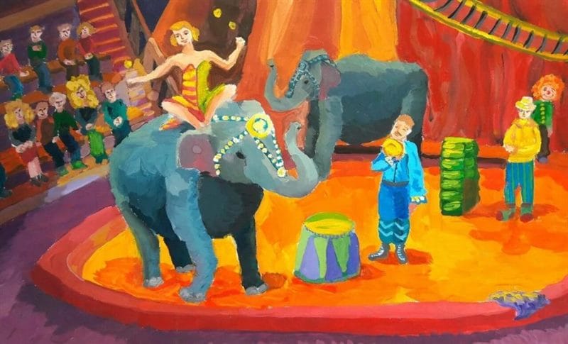 55 рисунков на тему цирк #36