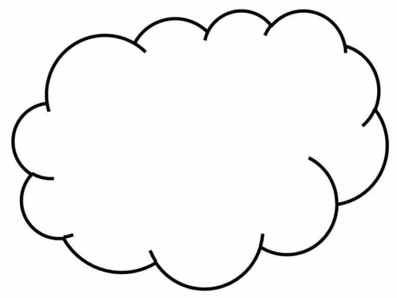 Трафареты облака для вырезания из бумаги: 50 шаблонов #24