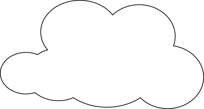 Трафареты облака для вырезания из бумаги: 50 шаблонов #47