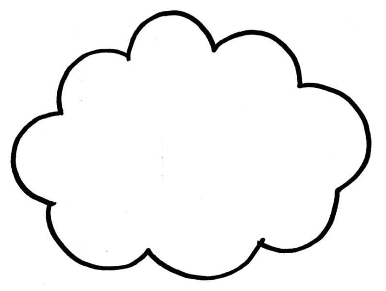 Трафареты облака для вырезания из бумаги: 50 шаблонов #49
