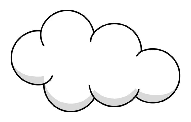 Трафареты облака для вырезания из бумаги: 50 шаблонов #13