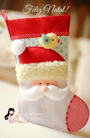 Дед Мороз, Санта Клаус и Снегурочка из фетра #34