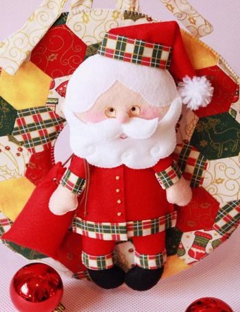 Дед Мороз, Санта Клаус и Снегурочка из фетра #25