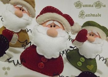 Дед Мороз, Санта Клаус и Снегурочка из фетра #30