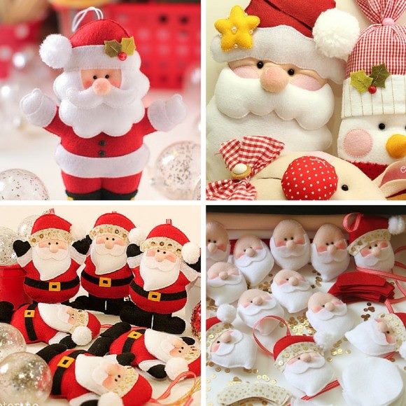 Дед Мороз, Санта Клаус и Снегурочка из фетра #88