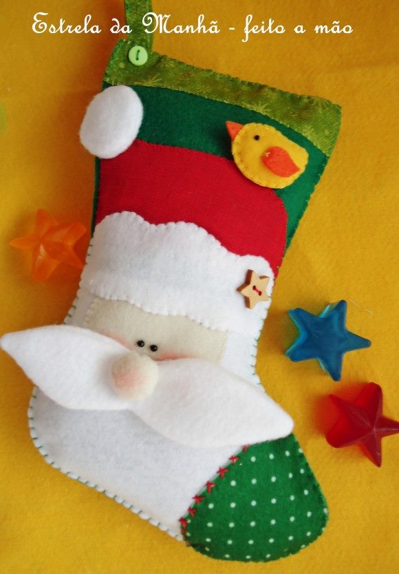Дед Мороз, Санта Клаус и Снегурочка из фетра #107