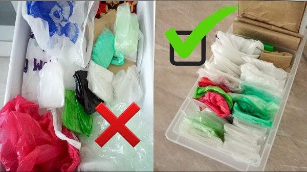 Оригинальные идеи и лайфхаки, как хранить пакеты на кухне #22