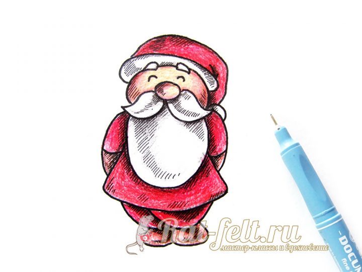 Как нарисовать Деда Мороза #25
