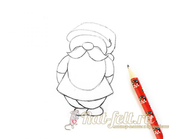 Как нарисовать Деда Мороза #15