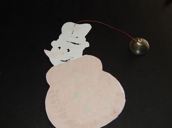 Объемный снеговик своими руками на Новый год из бумаги #55