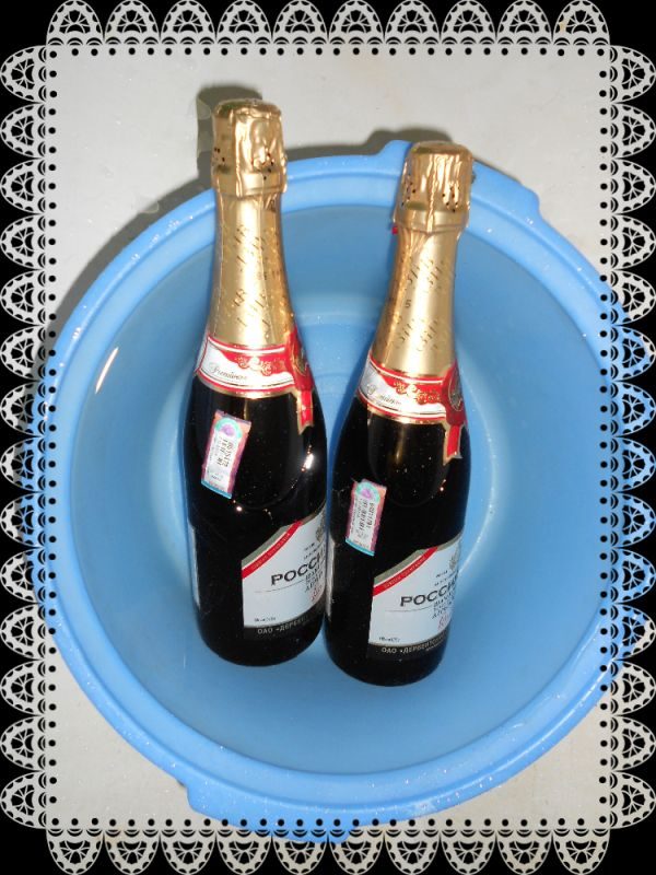 Оформление бутылки шампанского на Новый год 2019 своими руками #7