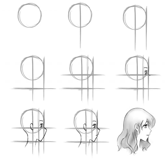 Как правильно нарисовать лицо девушки или парня в стиле аниме #23