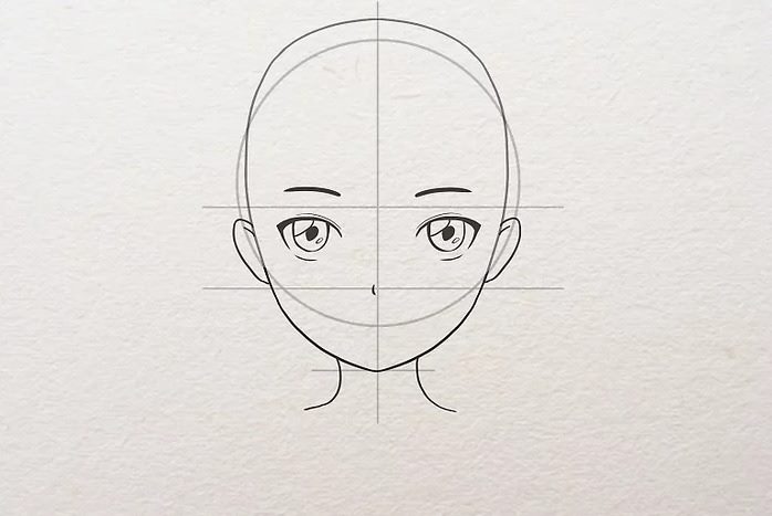 Как правильно нарисовать лицо девушки или парня в стиле аниме #71