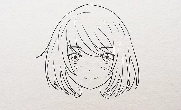 Как правильно нарисовать лицо девушки или парня в стиле аниме #77
