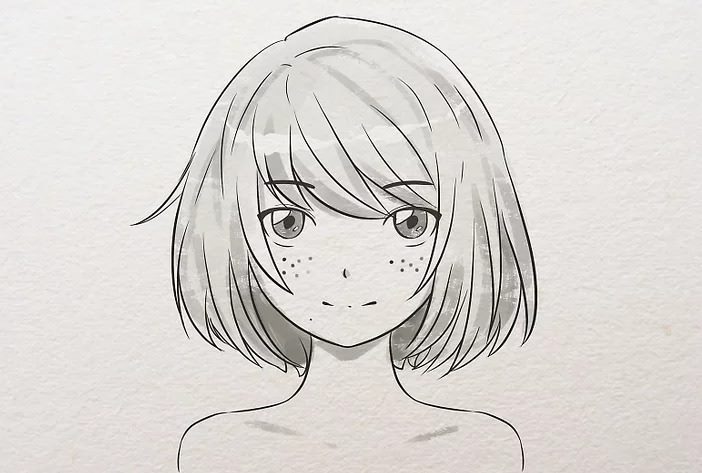Как правильно нарисовать лицо девушки или парня в стиле аниме #80