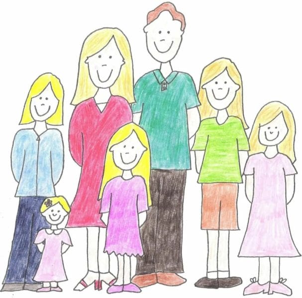100 рисунков на тему «Моя семья»