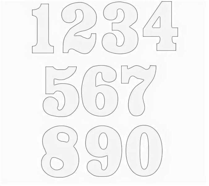145 шаблонов цифр от 1 до 10