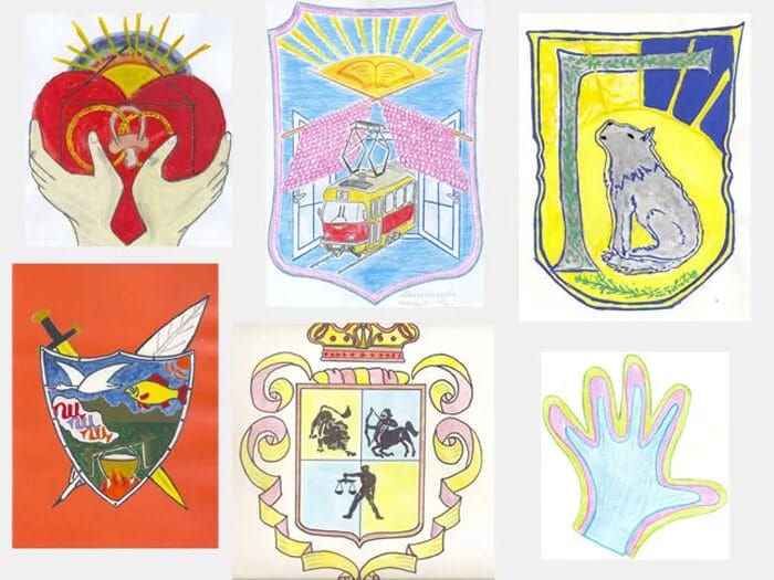 70 нарисованных семейных гербов