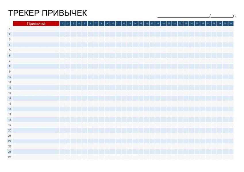 120 шаблонов трекеров привычек