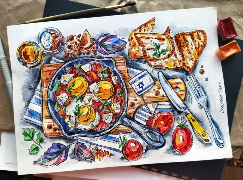 150 рисунков еды для срисовки