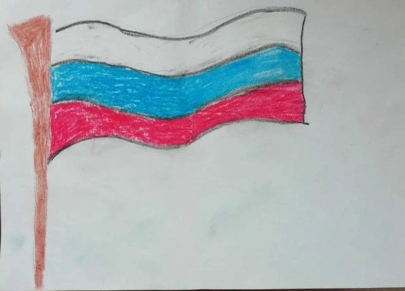 Российский флаг: 50 рисунок