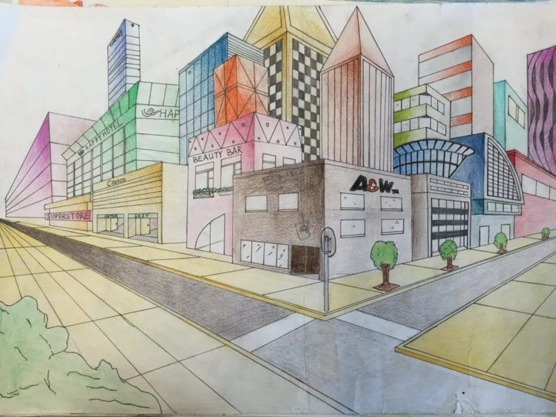 Город будущего: 65 рисунков карандашом и не только