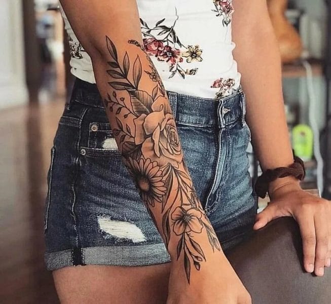 205 лучших татуировок для девушек на руку