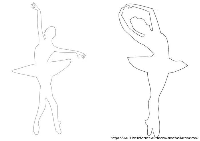 Балерина: 110 шаблонов для вырезания и распечатки