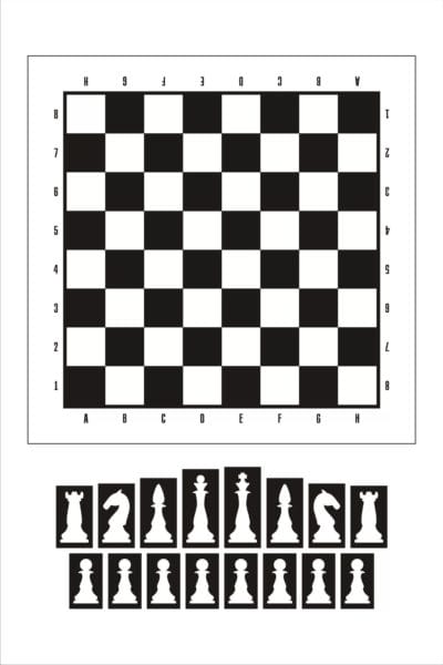 Шахматное поле для печати: 25 картинок