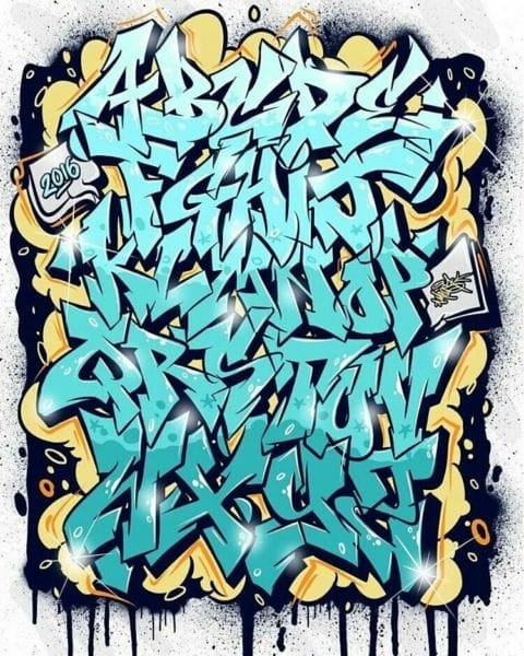 Алфавит для граффити: 100 картинок