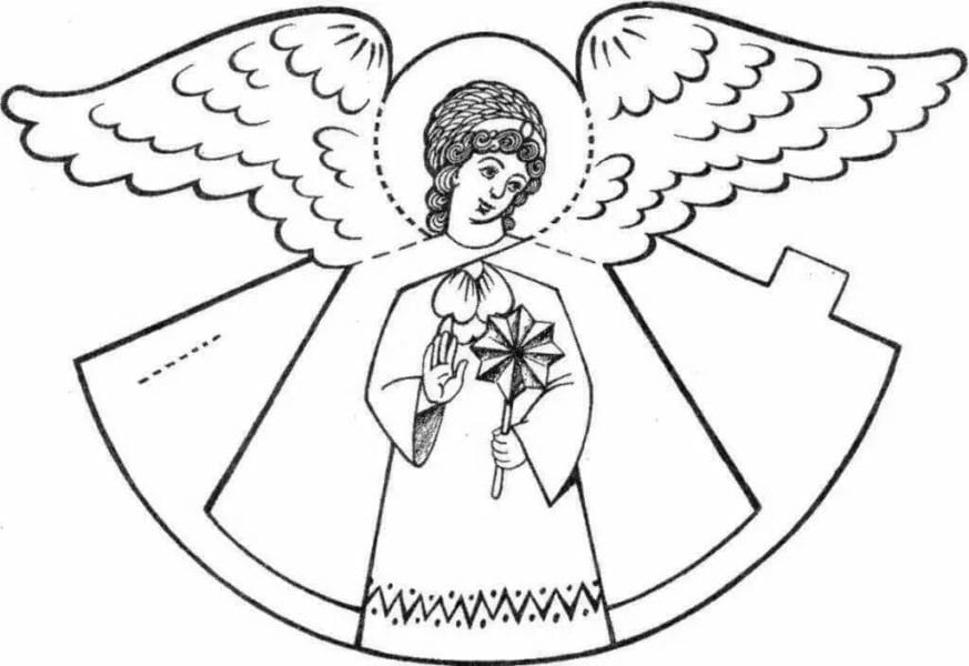 78 трафаретов ангела для вырезания из бумаги